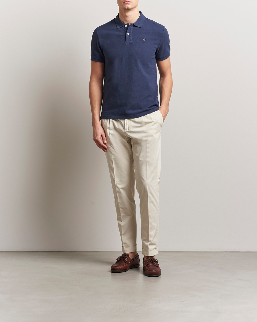 Men | Polo Shirts | Morris | New Pique Dark Blue