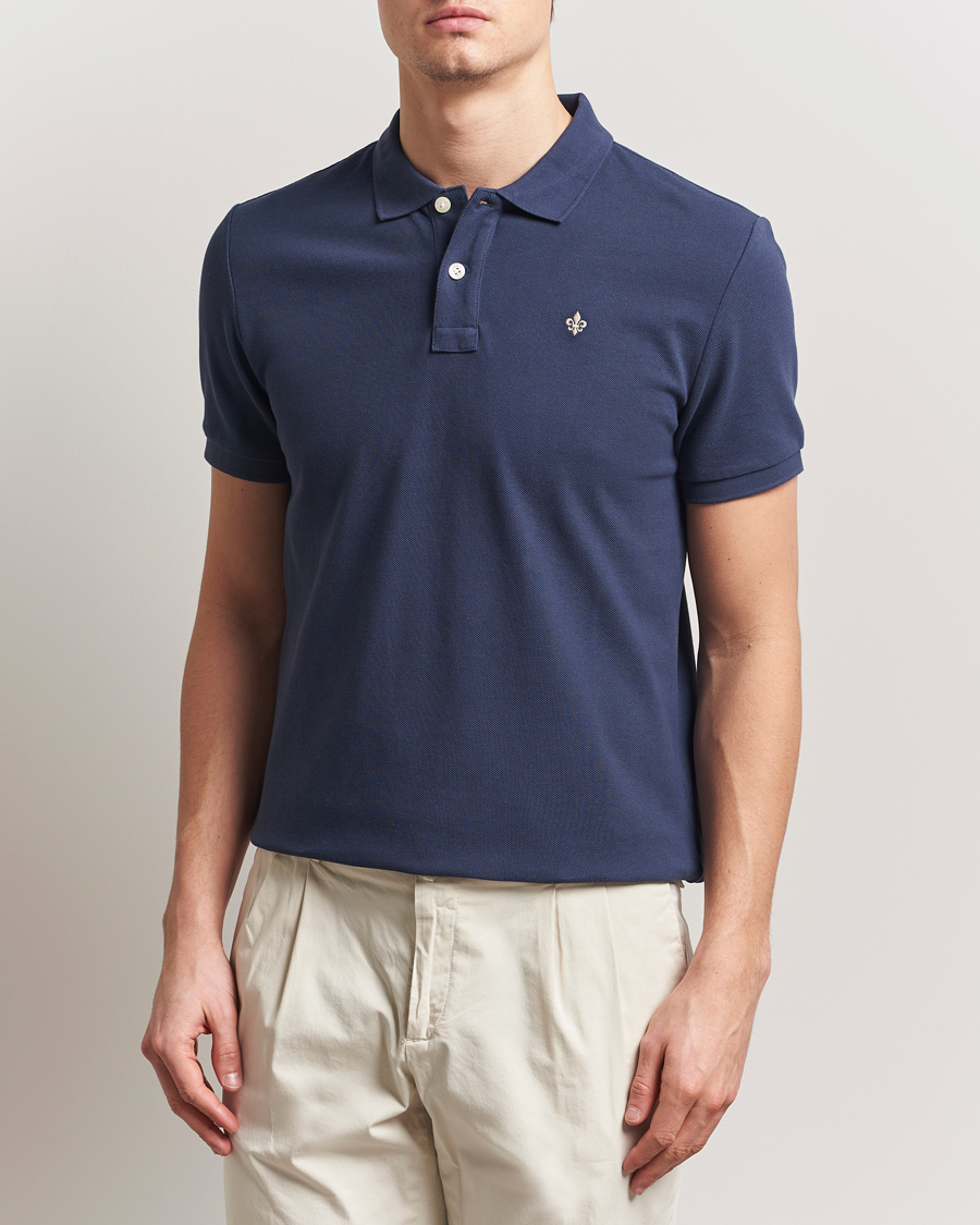 Men | Polo Shirts | Morris | New Pique Dark Blue