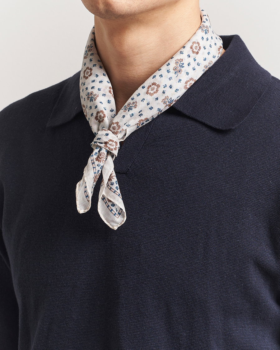 Men | Dress Scarves | Morris | Bandana Off White