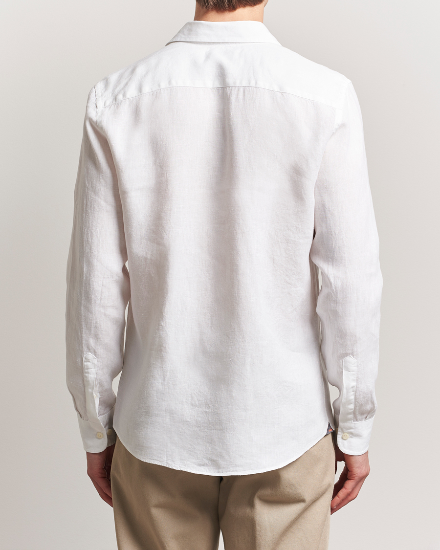 Men | Shirts | Morris | Slim Fit Linen Shirt White