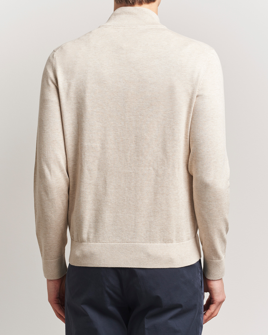 Men | Sweaters & Knitwear | Morris | Riley Cotton Half Zip Khaki