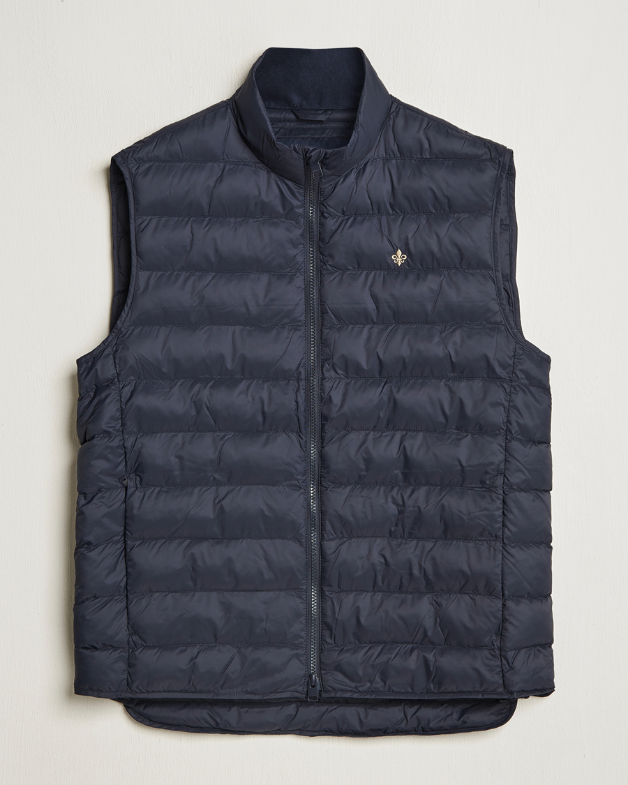 Men | Gilets | Morris | Norfolk Liner Vest Navy