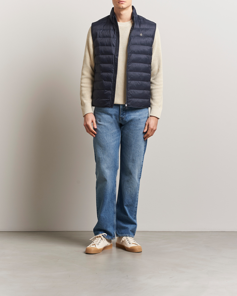 Men | Gilets | Morris | Norfolk Liner Vest Navy
