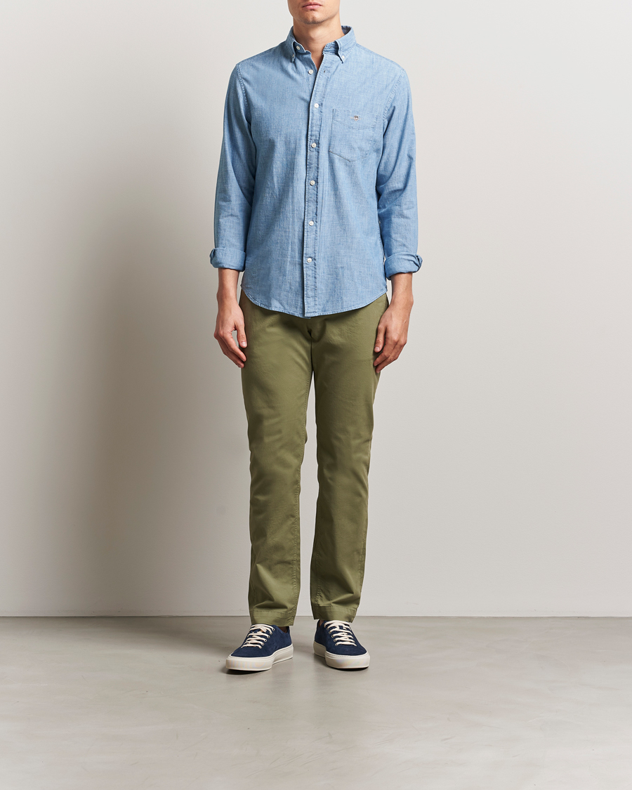 Men | Trousers | Morris | Jeffrey Summer Chino Olive