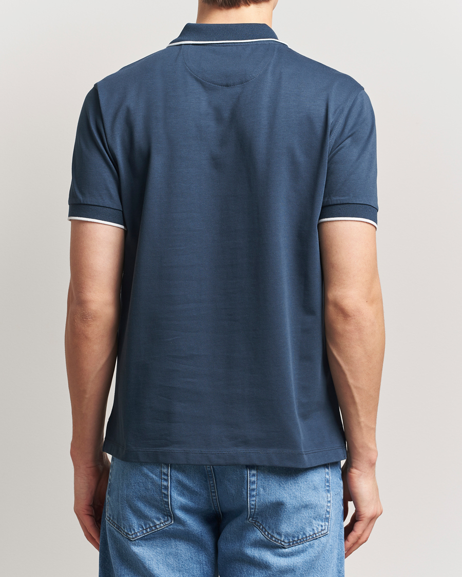 Men | Polo Shirts | Baracuta | Short Sleeve Cotton Jersey Polo Sea Storm