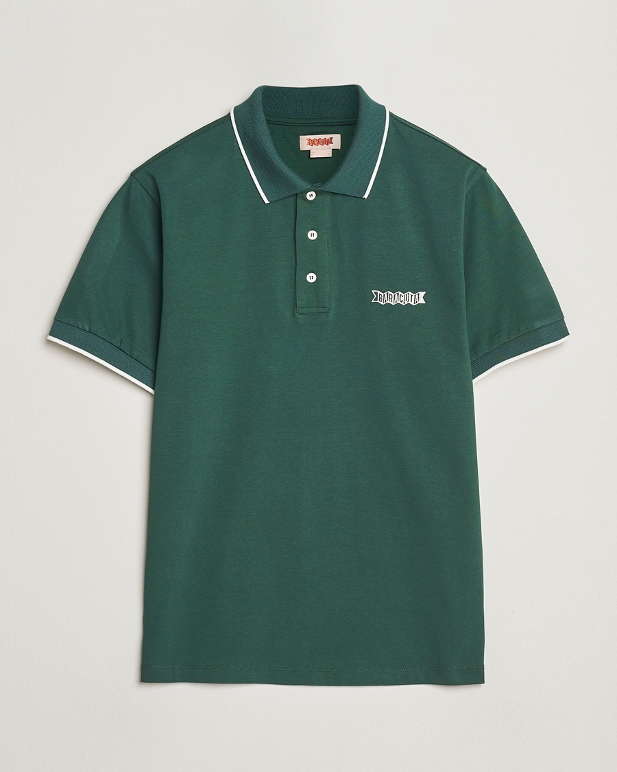 Men | Polo Shirts | Baracuta | Short Sleeve Cotton Jersey Polo Racing Green