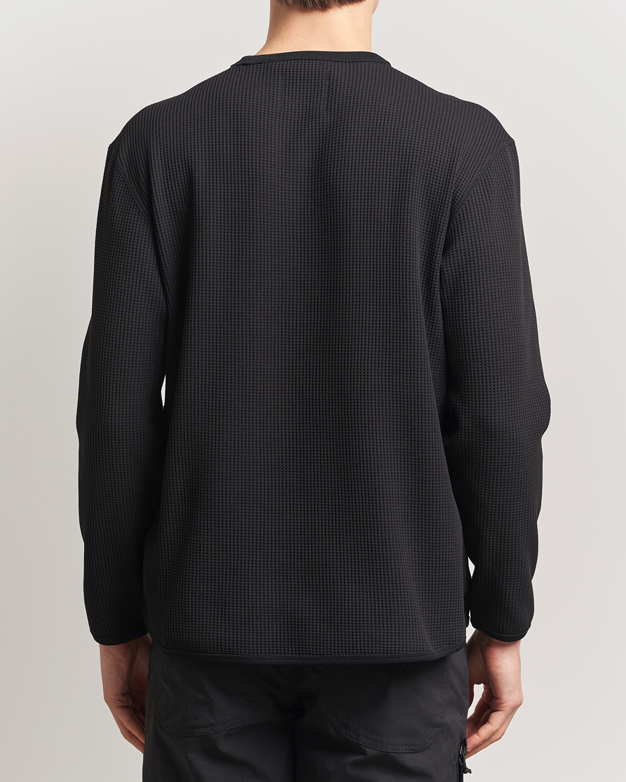 Men | T-Shirts | Snow Peak | Dry Waffle Long Sleeve T-Shirt Black