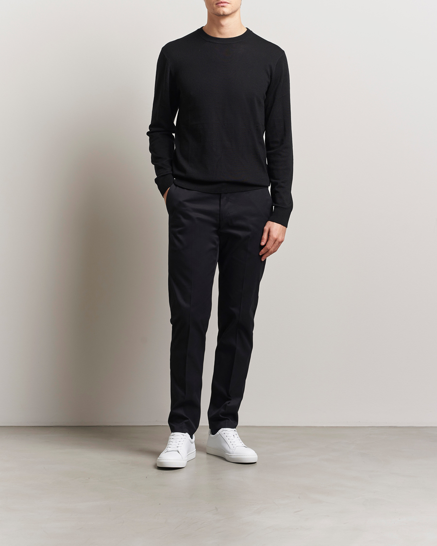 Men | Trousers | Tiger of Sweden | Tenuta Cotton Chinos Black