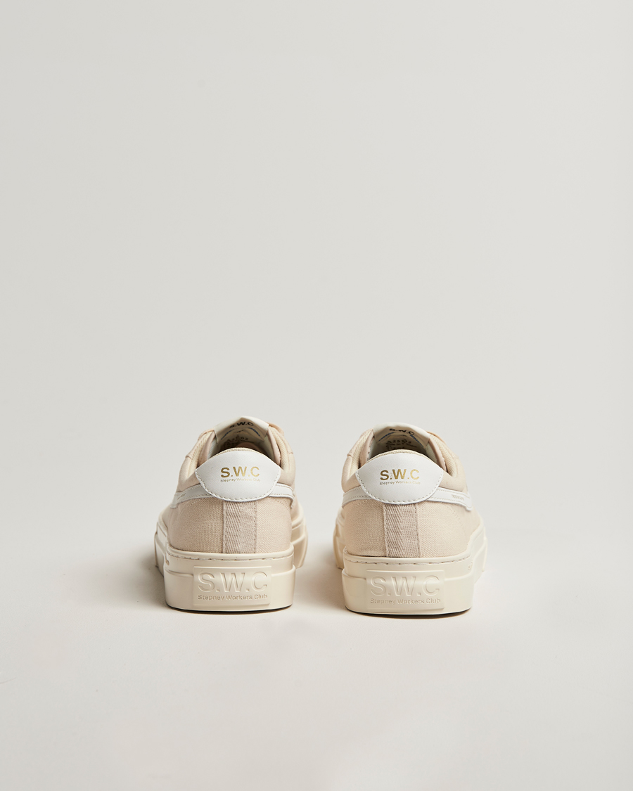 Men | Sneakers | Stepney Workers Club | Dellow S-Strike Cupsole Canvas Sneaker Ecru/White