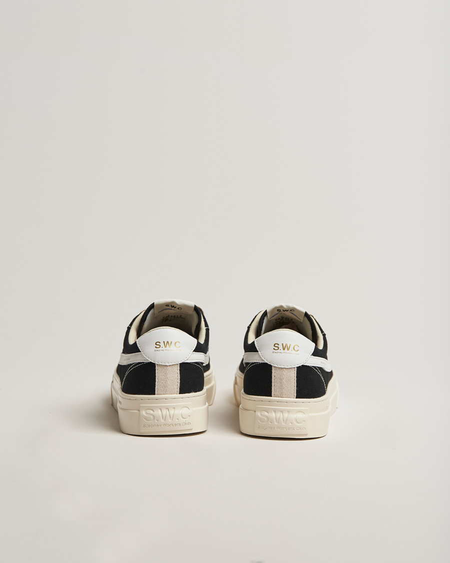 Men | Sneakers | Stepney Workers Club | Dellow S-Strike Cupsole Canvas Sneaker Black/White