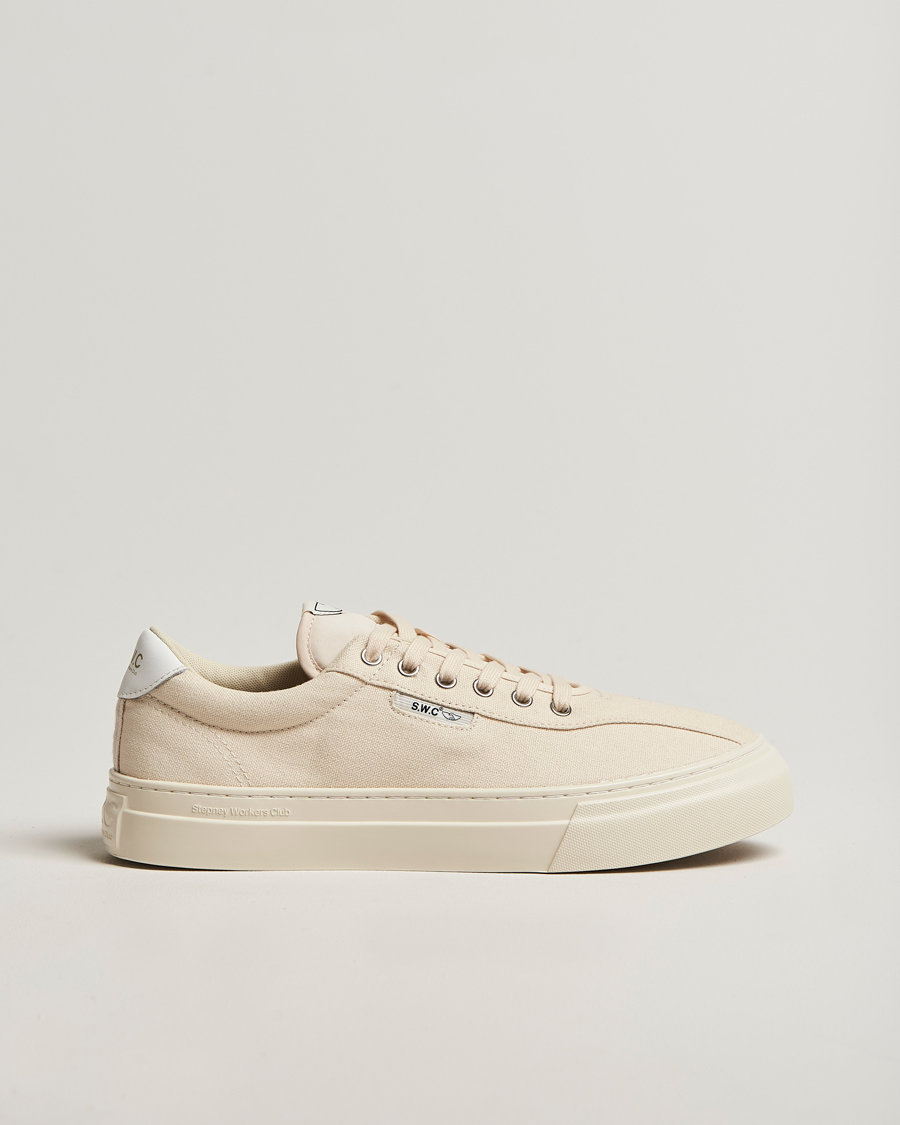 Men | Sneakers | Stepney Workers Club | Dellow 02 Cupsole Canvas Sneaker Ecru Raw