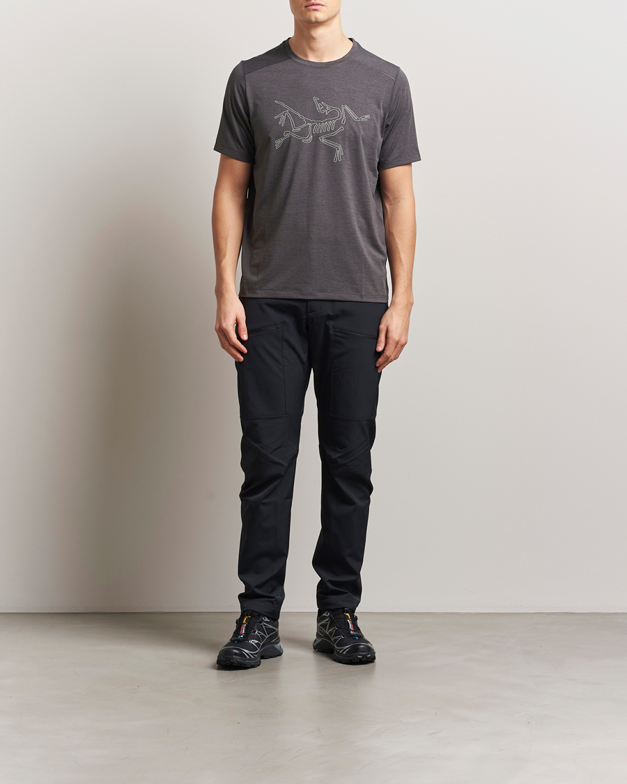 Men | T-Shirts | Arc'teryx | Cormac Bird Logo Crew Neck T-Shirt Black Heather
