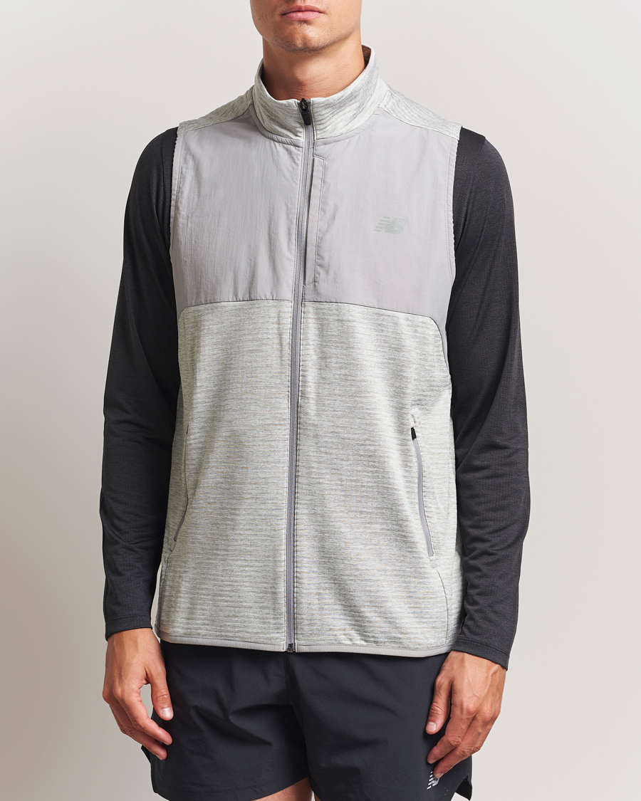 Men | Sweaters & Knitwear | New Balance Running | Heat Grid Vest Athletic Grey