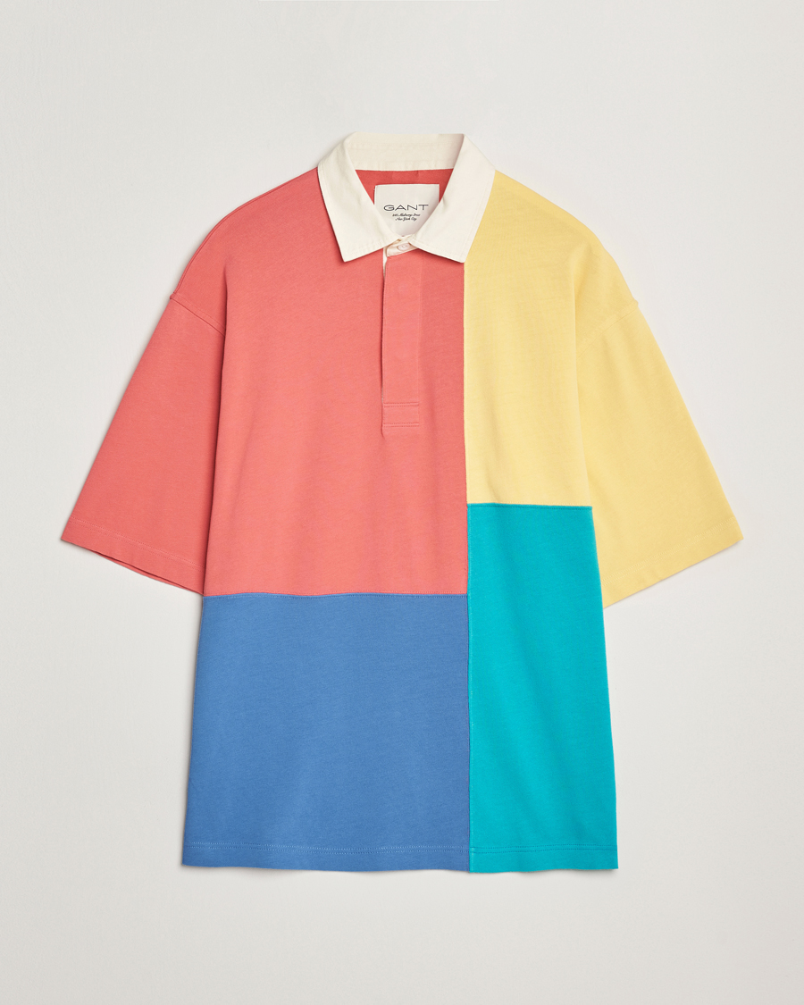 Men | Polo Shirts | GANT 240 Mulberry Street | Colorblocked Heavy Rugger Polo Multi