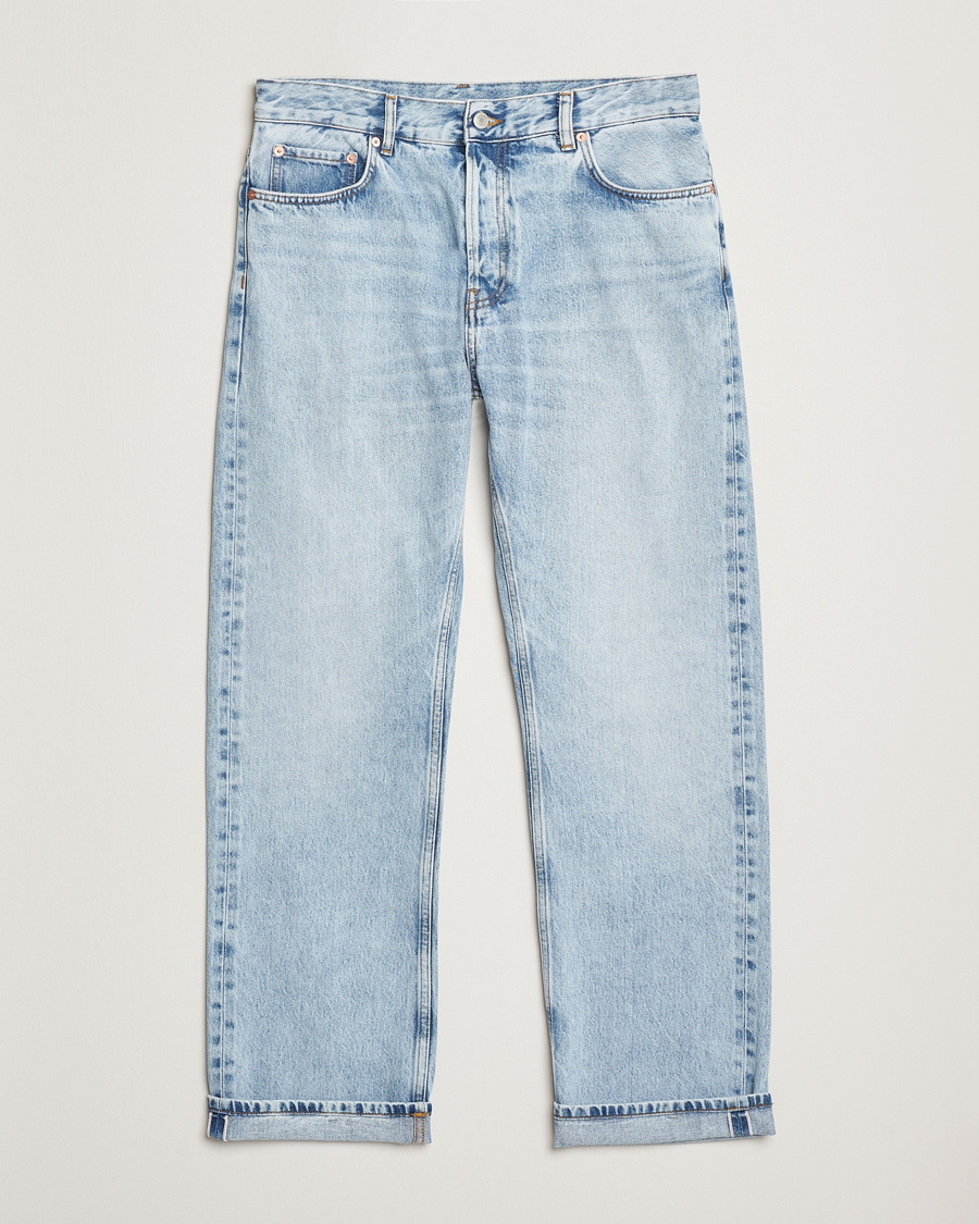 Men | Jeans | GANT 240 Mulberry Street | Straight Fit Selvedge Jeans Light Blue Vintage