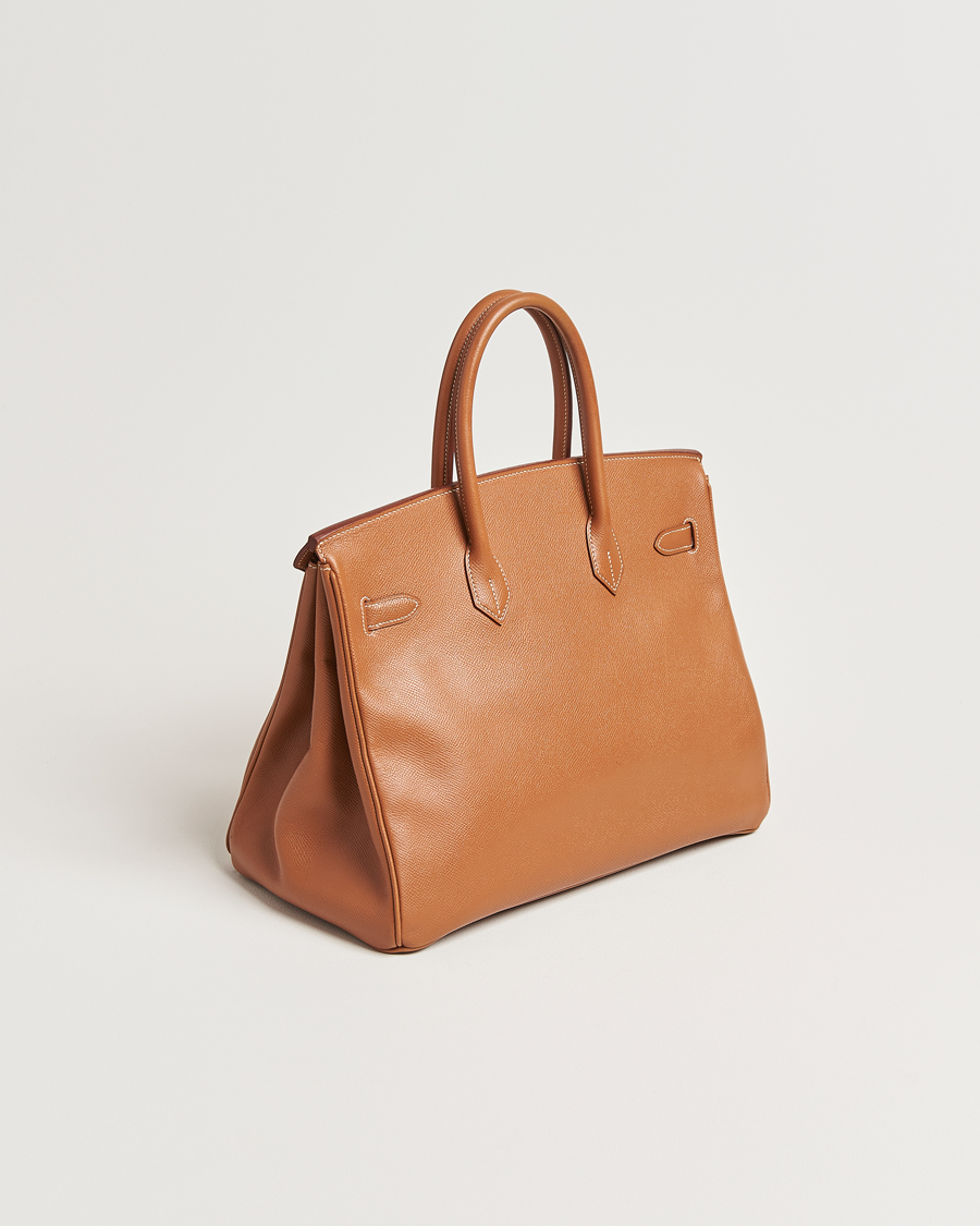 Men | Hermès Pre-Owned Birkin 35 Handbag Courchevel Gold | Hermès Pre-Owned | Birkin 35 Handbag Courchevel Gold