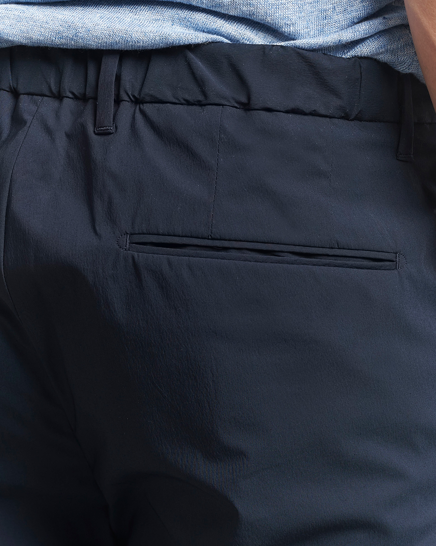Men | Trousers | Incotex | Cotton Poplin Drawstring Pants Navy
