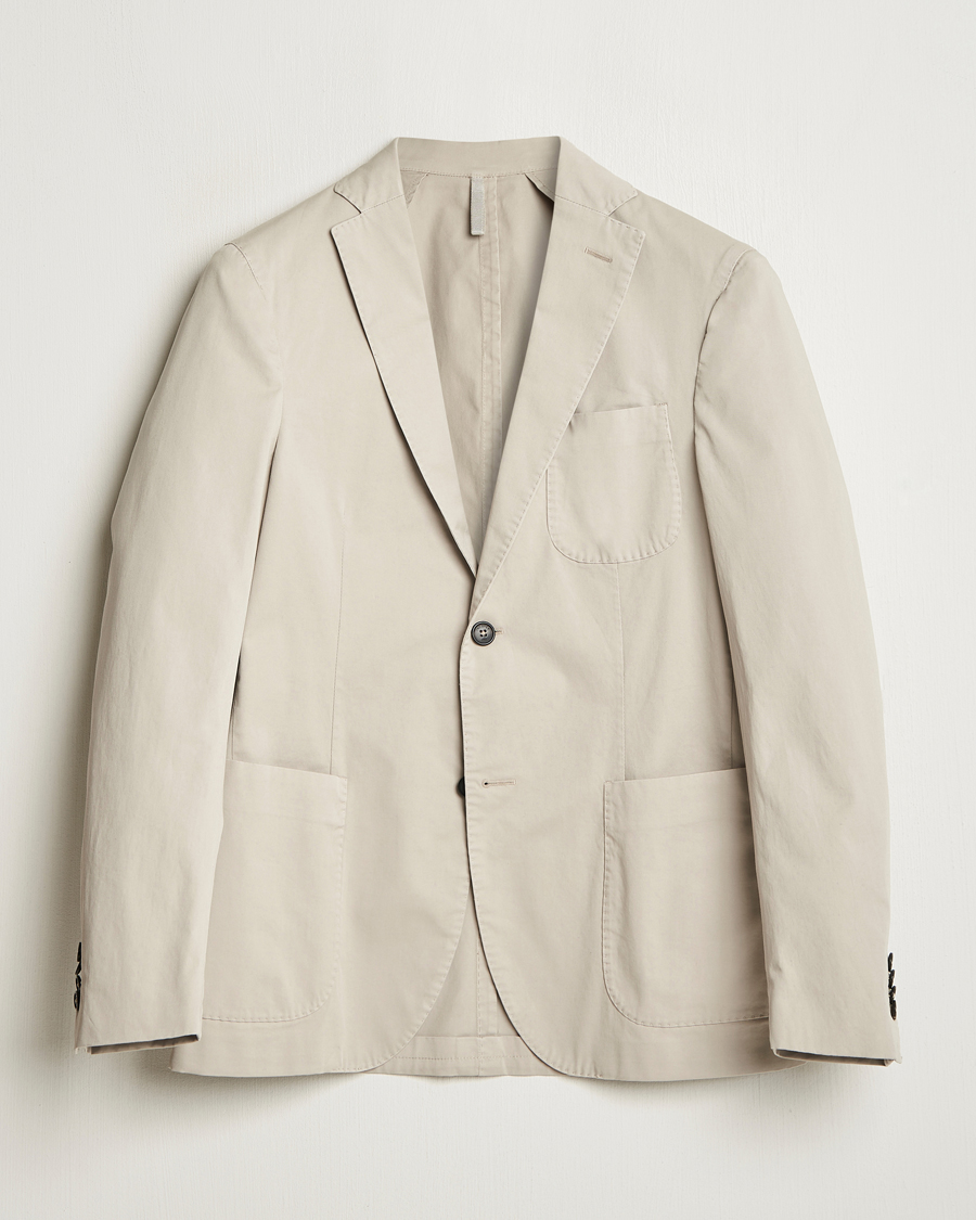 Men | Blazers | Incotex | Unconstructed Comfort Cotton Blazer Light Beige