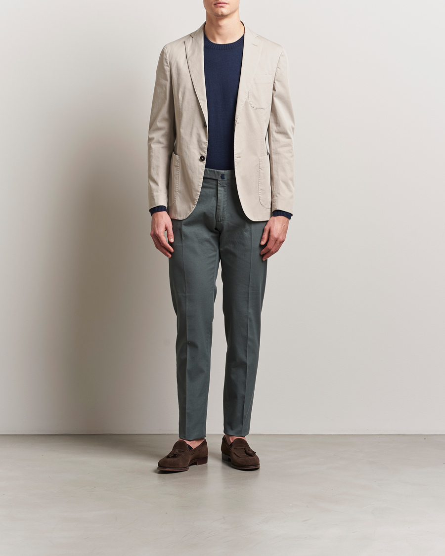 Men | Blazers | Incotex | Unconstructed Comfort Cotton Blazer Light Beige
