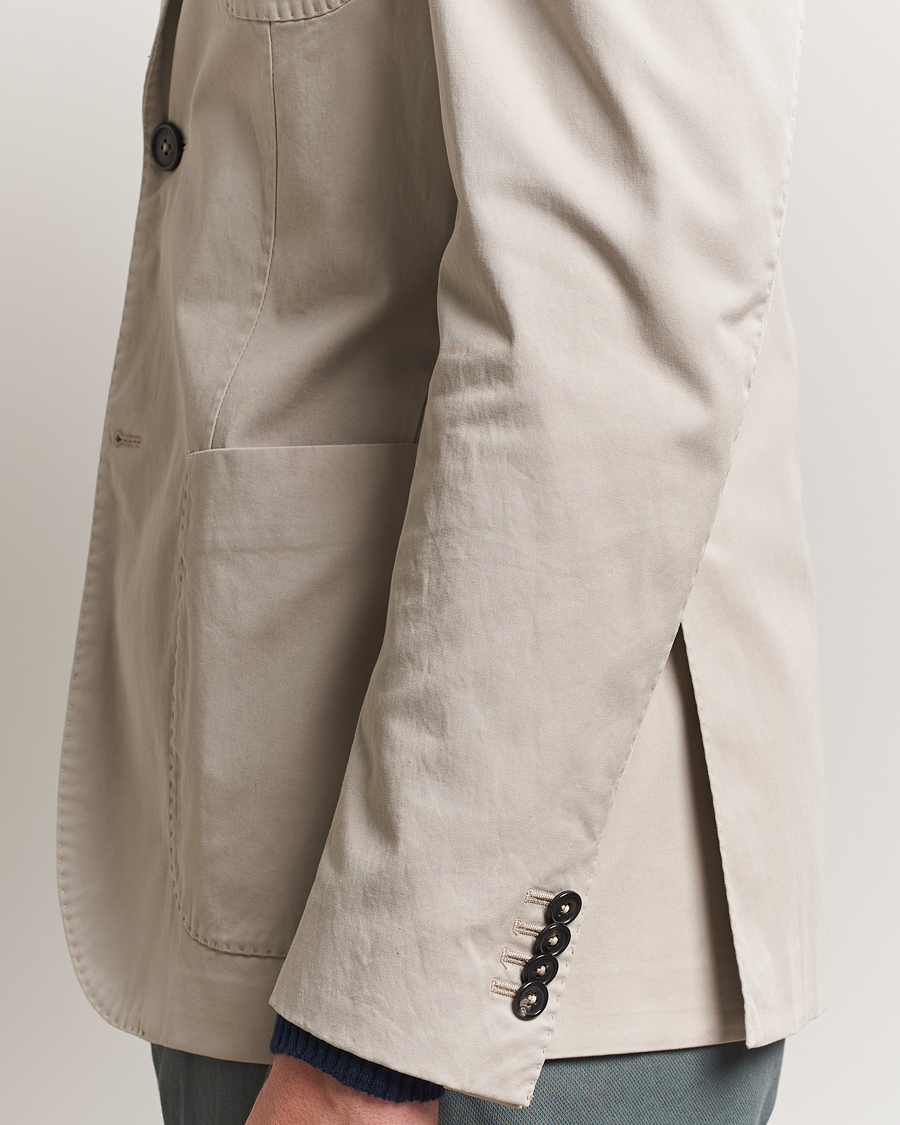 Men | Blazers | Incotex | Unconstructed Comfort Cotton Blazer Light Beige