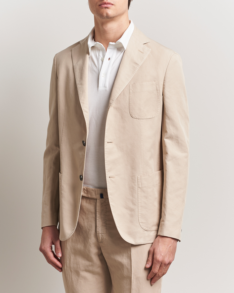 Men | Blazers | Incotex | Unconstructed Chinolino Blazer Beige
