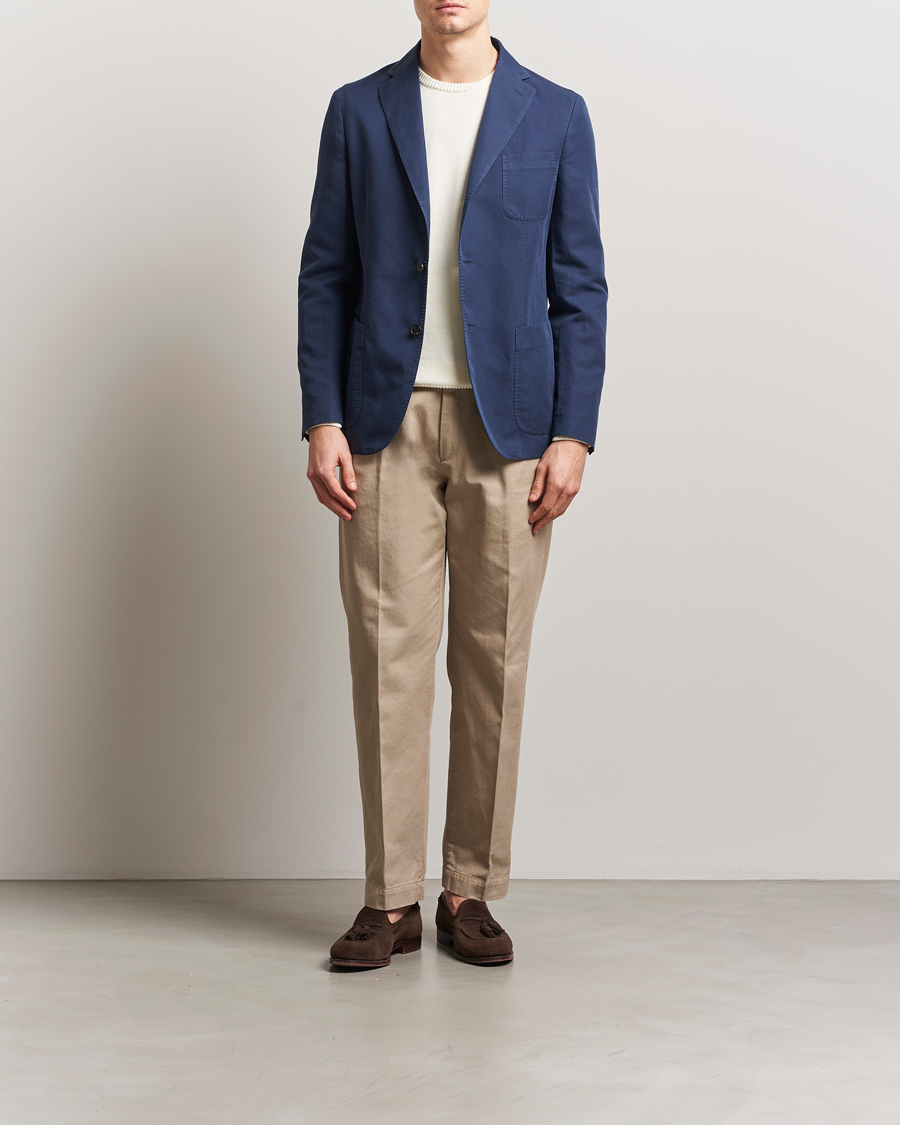 Men | Blazers | Incotex | Unconstructed Chinolino Blazer Navy