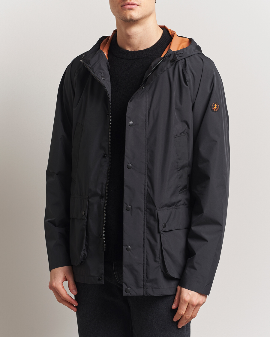 Men | Coats & Jackets | Save The Duck | Ghibli Wind/Water Resistant Hooded Jacket Black