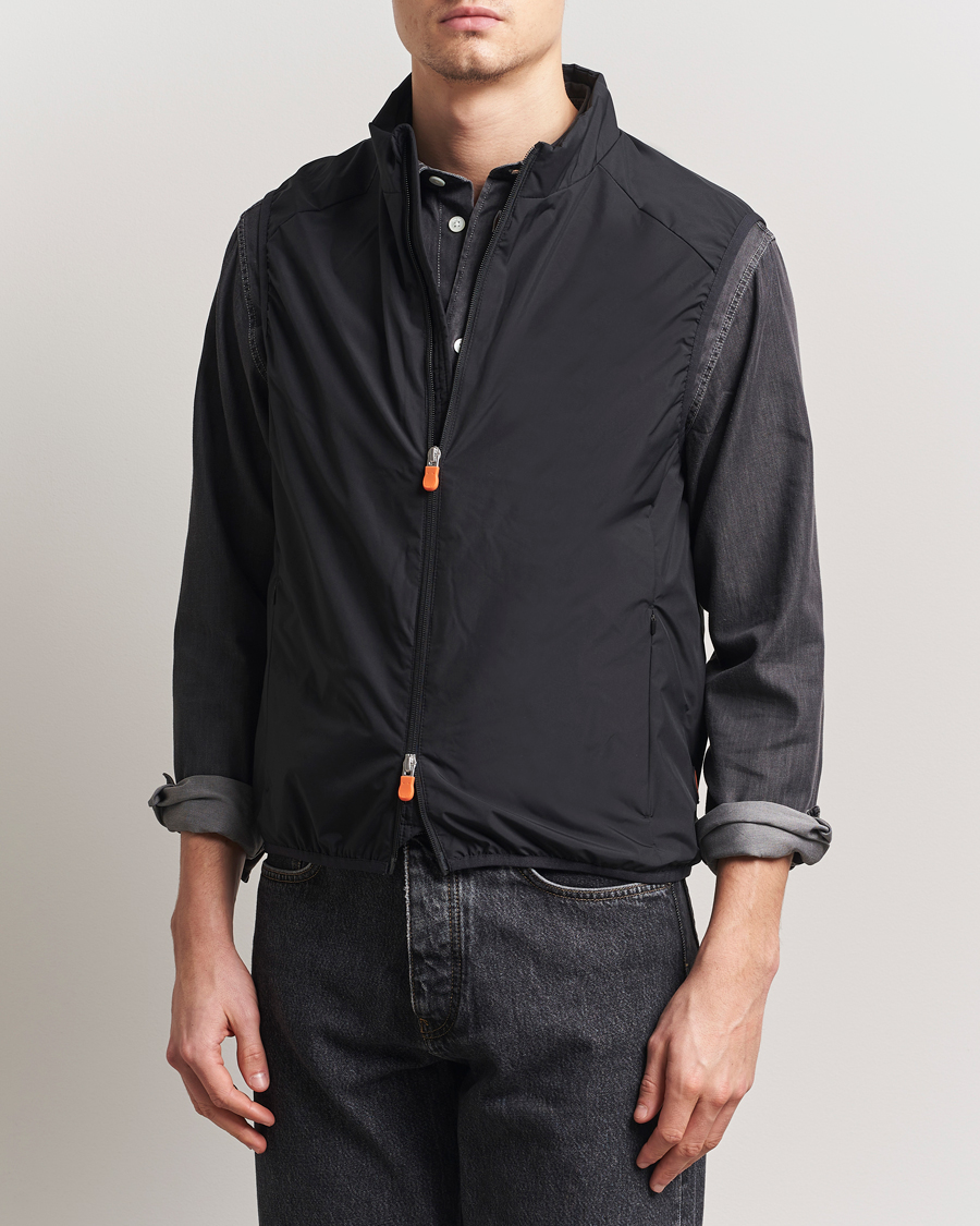 Men | Gilets | Save The Duck | Mars Wind/Water Resistant Vest Black