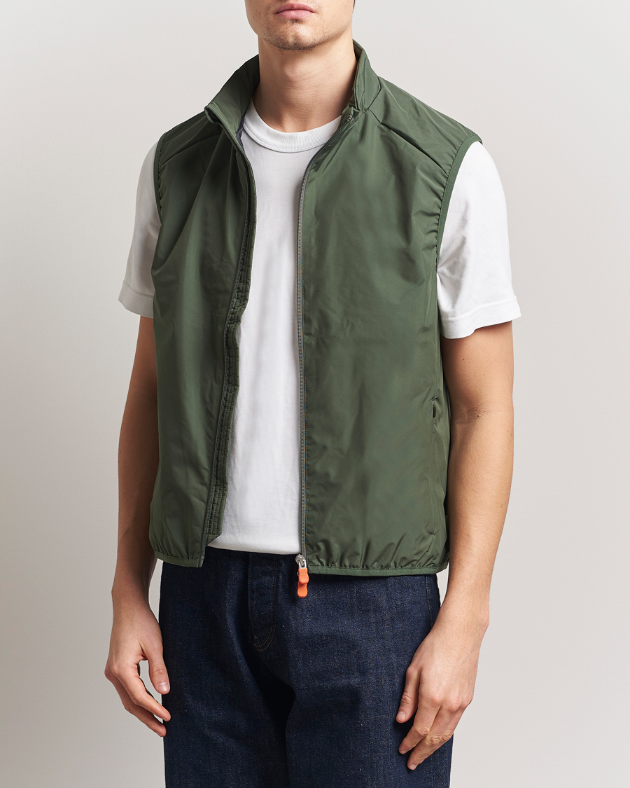 Men | Gilets | Save The Duck | Mars Wind/Water Resistant Vest Thyme Green
