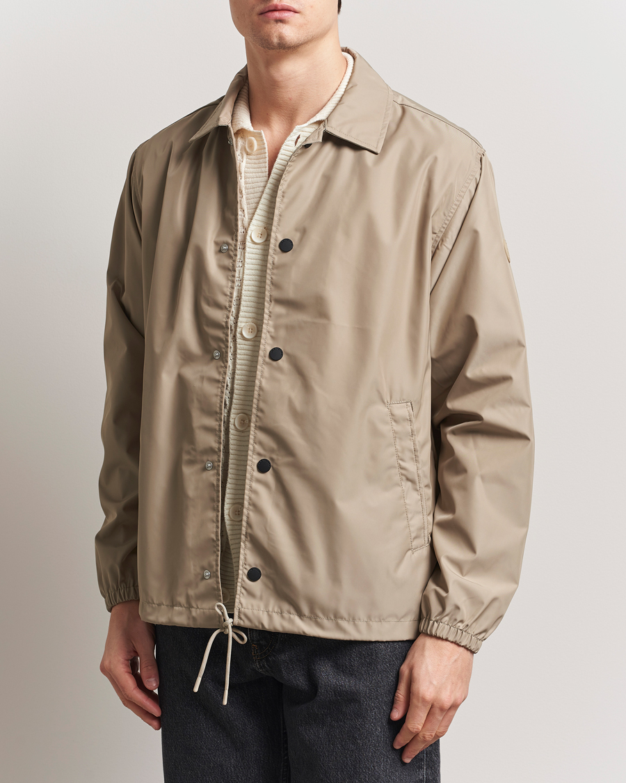 Men | Coats & Jackets | Save The Duck | Prince Wind/Water Resistant Coach Jacket Stone Beige