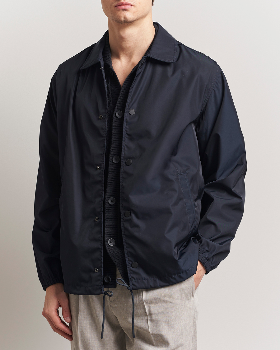 Men | Coats & Jackets | Save The Duck | Prince Wind/Water Resistant Coach Jacket Blue Black