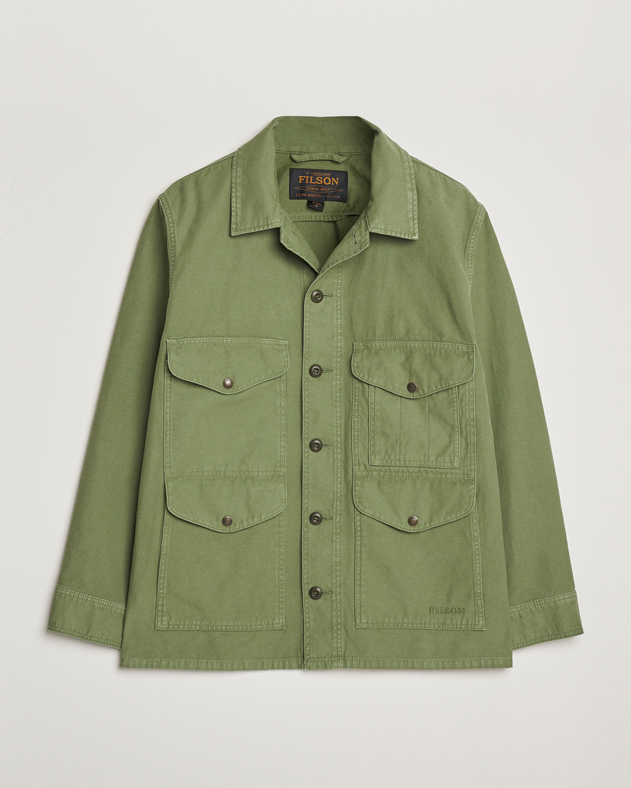 Men | Coats & Jackets | Filson | Reverse Sateen Field Cruiser Washed Green