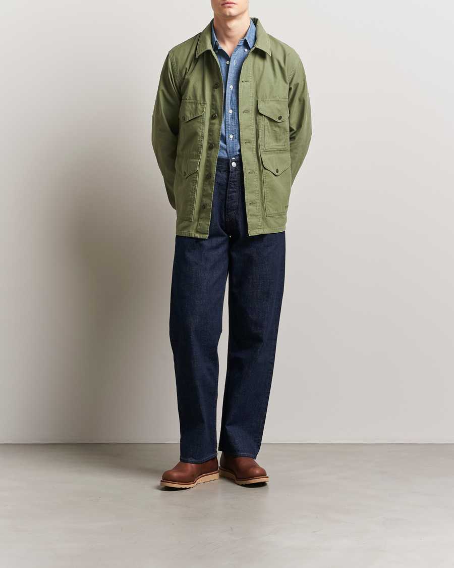 Men | Coats & Jackets | Filson | Reverse Sateen Field Cruiser Washed Green