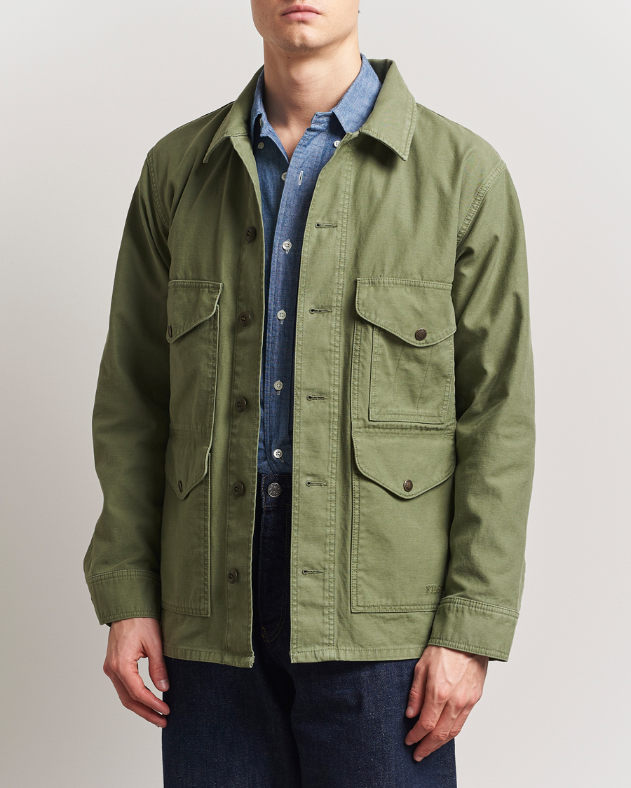 Men | Coats & Jackets | Filson | Reverse Sateen Field Cruiser Washed Green