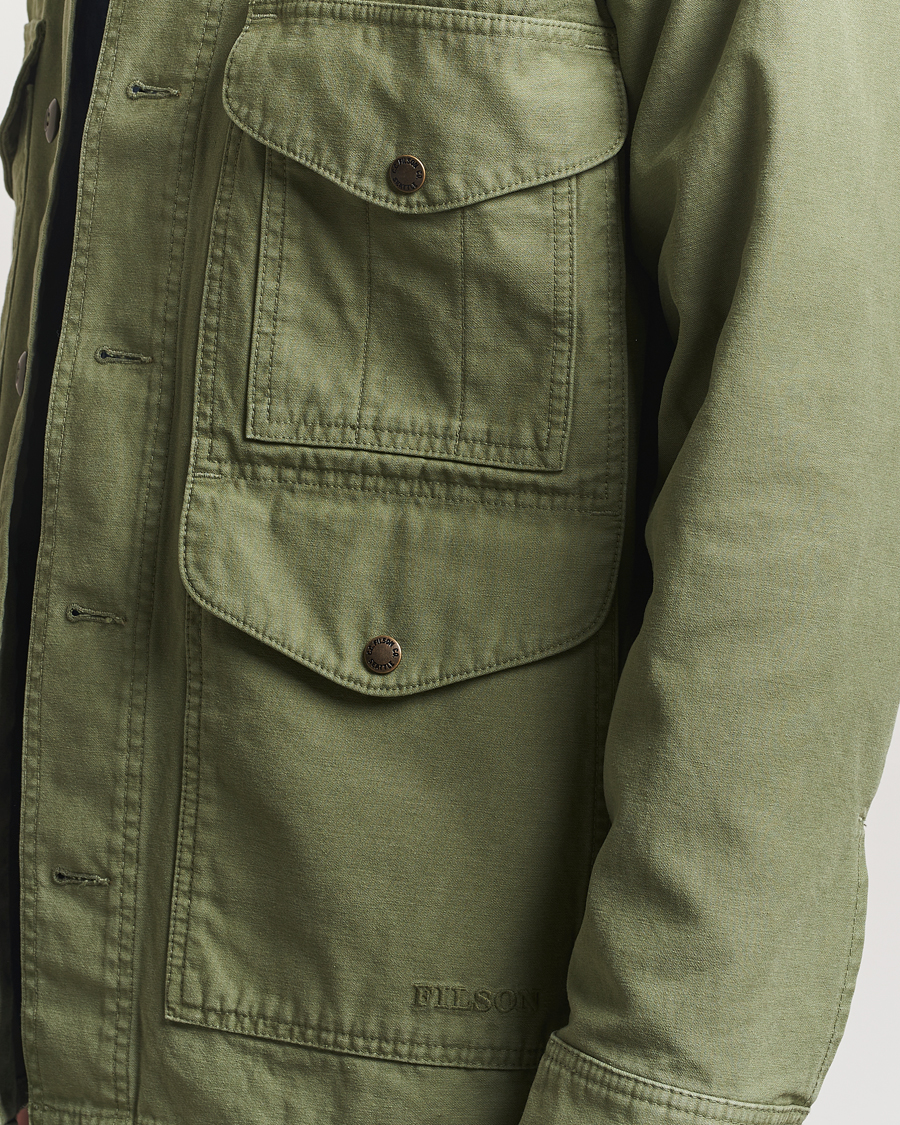 Men | Coats & Jackets | Filson | Reverse Sateen Field Cruiser Washed Green