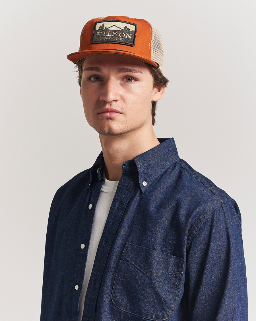 Men | Hats & Caps | Filson | Trucker Mesh Cap Iron Rust