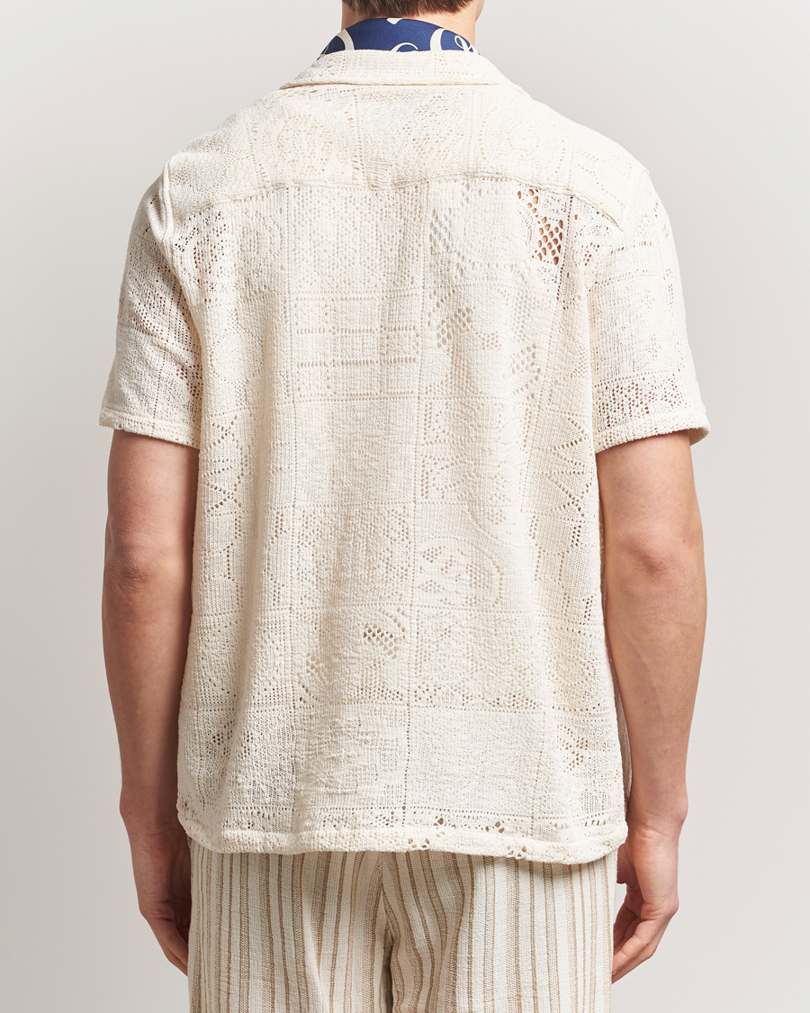 Men | Shirts | LES DEUX | Hector Lace Short Sleeve Shirt White
