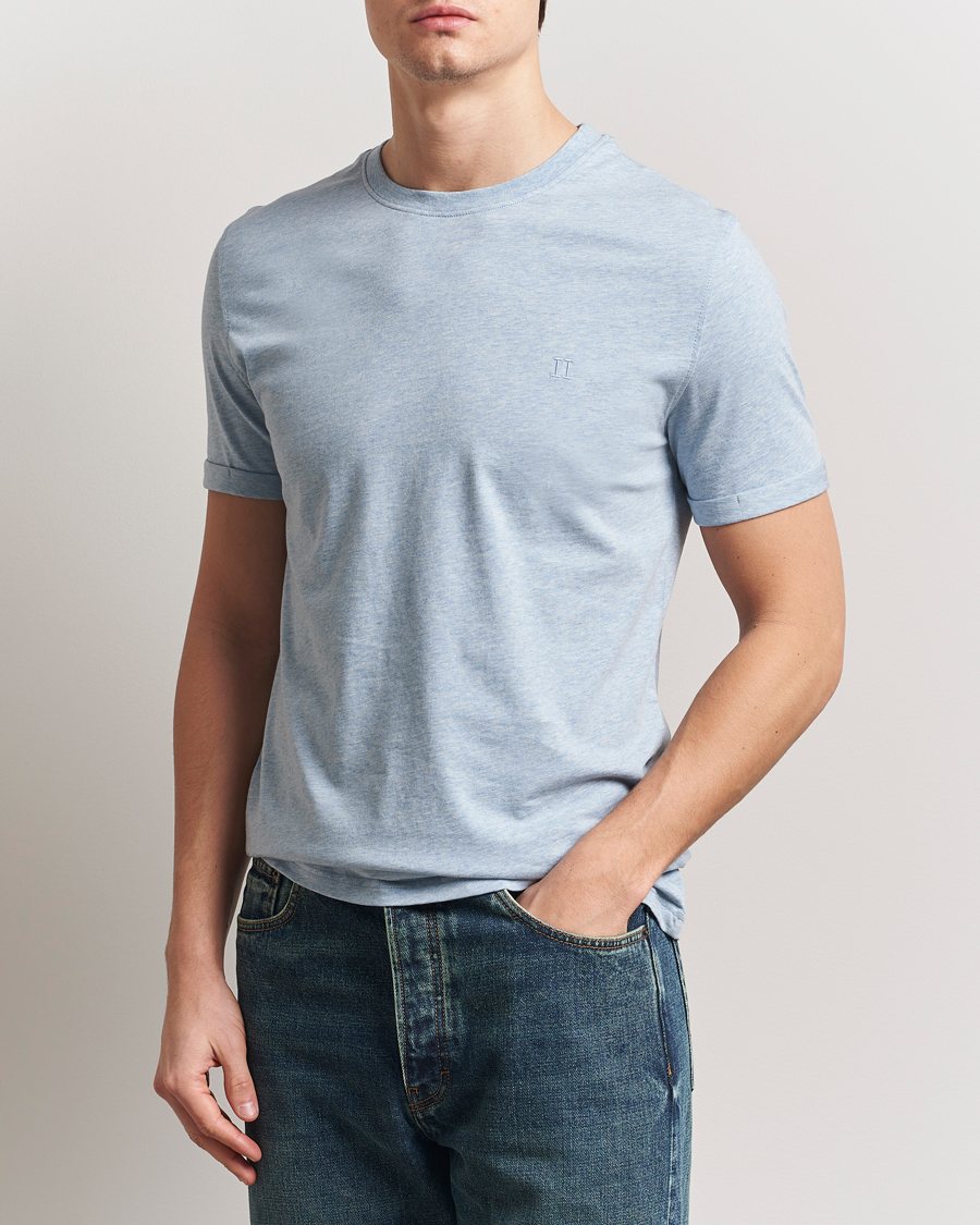 Men | T-Shirts | LES DEUX | Nørregaard Tonal T-Shirt Xenon Blue Melange