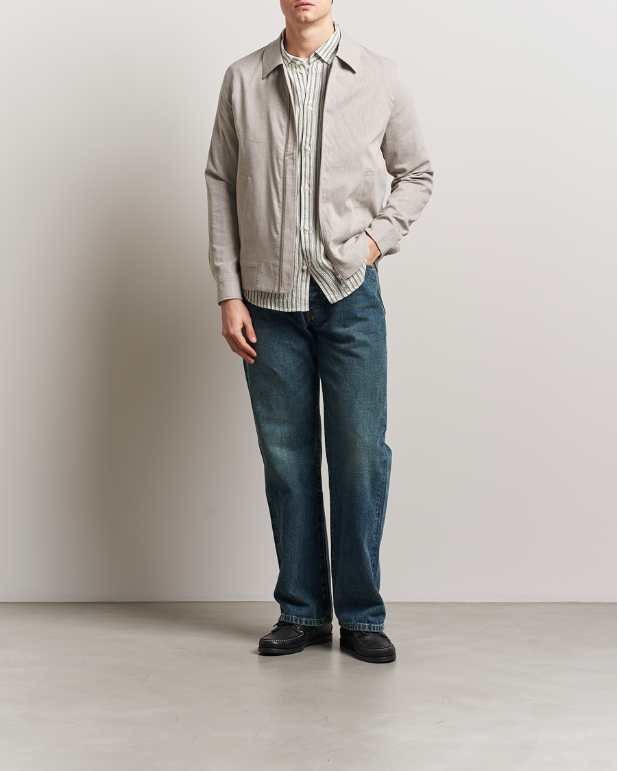 Men | Coats & Jackets | LES DEUX | Como Slub Coach Bomber Jacket Light Sand