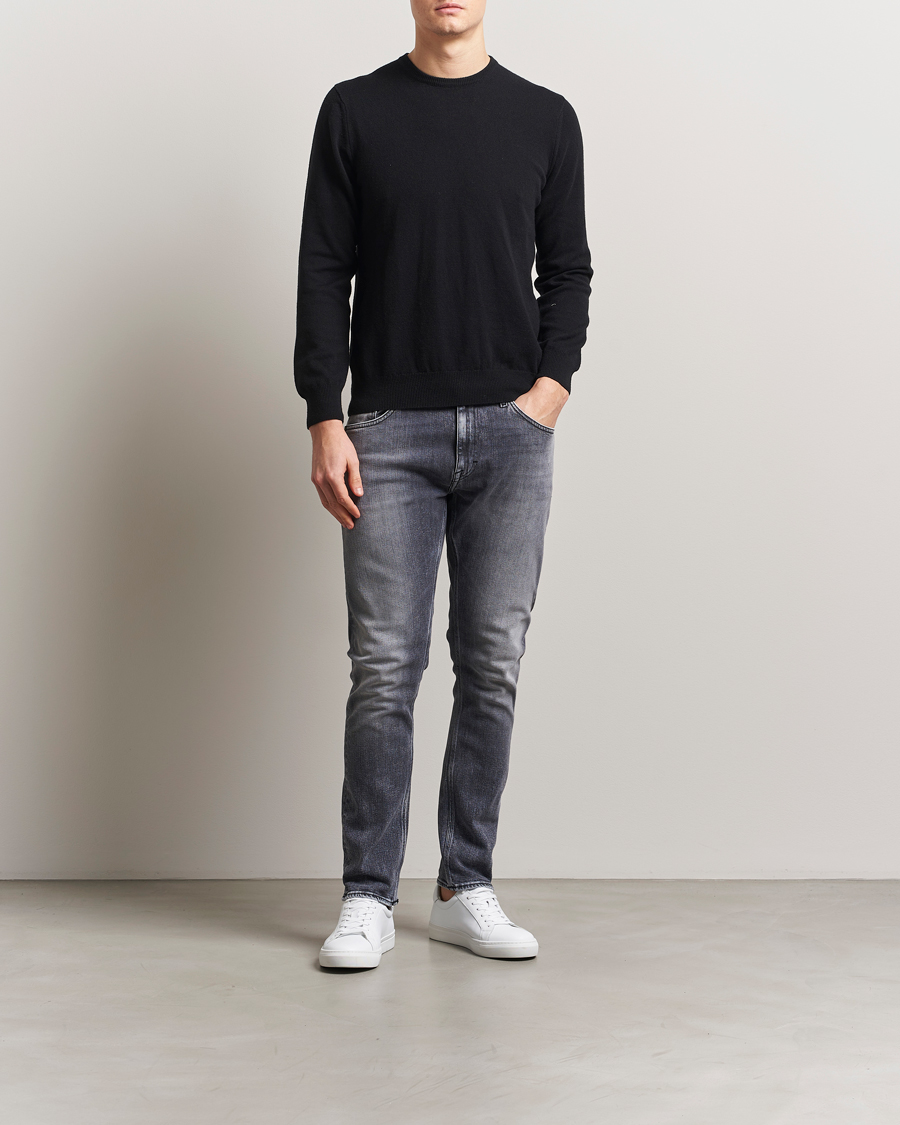 Men | Jeans | Tiger of Sweden | Pistolero Stretch Cotton Jeans Washed Black