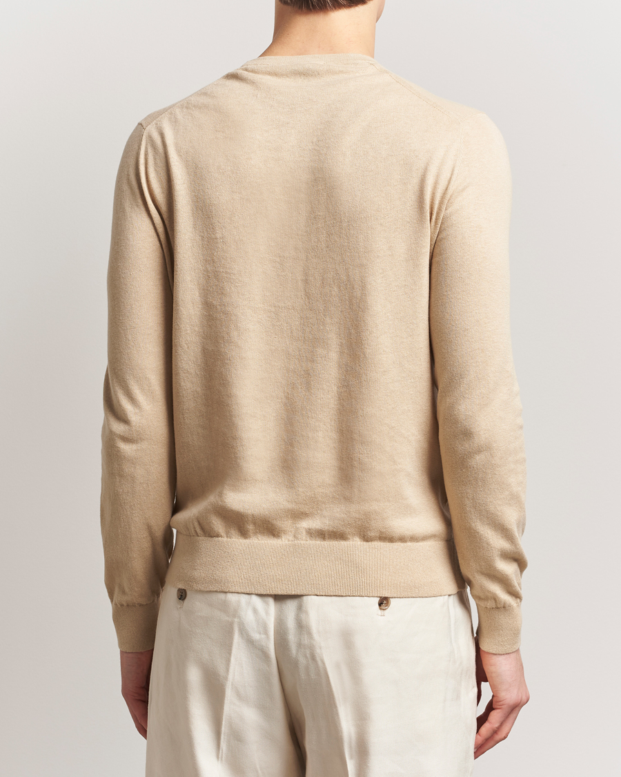 Men | Sweaters & Knitwear | Tiger of Sweden | Connor Linen/Cotton Sweater Practical Beige