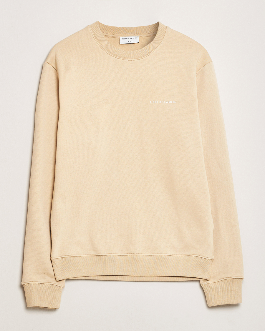 Men | Sweaters & Knitwear | Tiger of Sweden | Emerson Crew Neck Sweatshirt Practical Beige