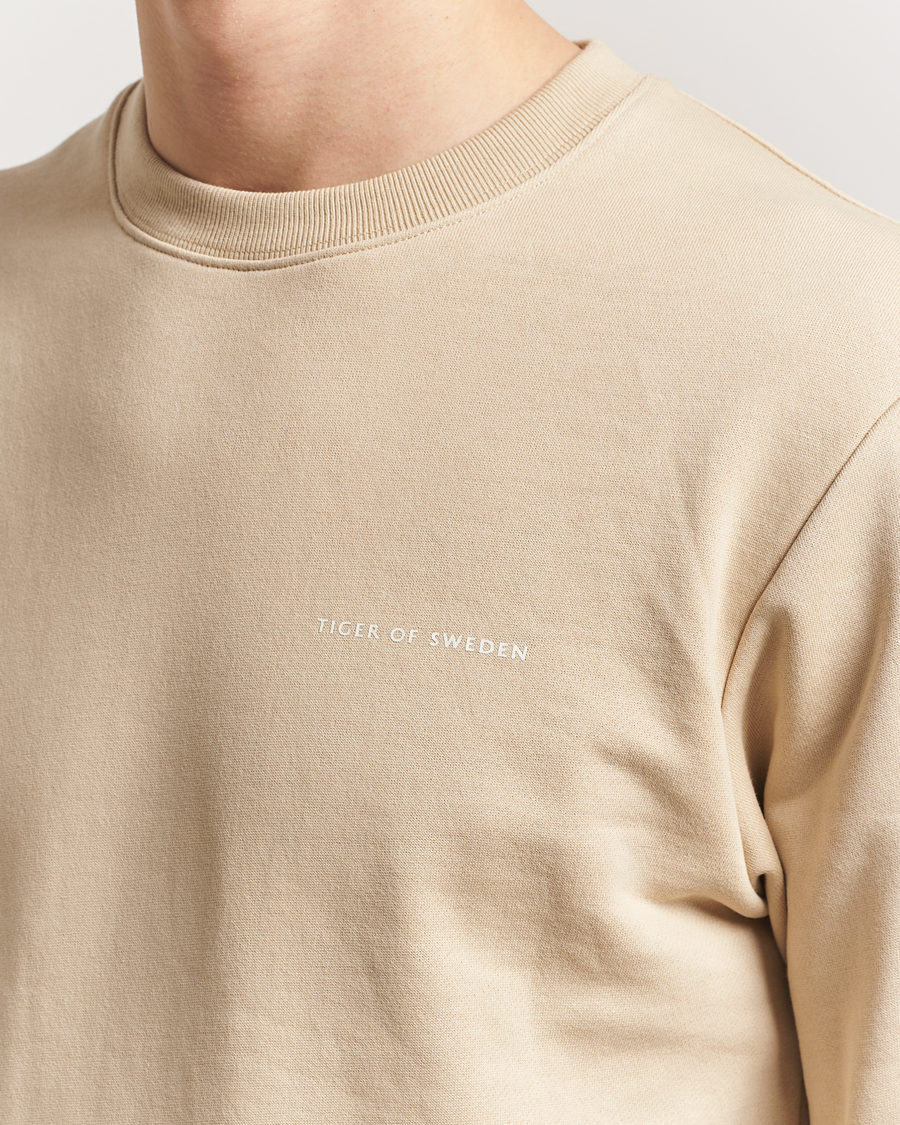Men | Sweaters & Knitwear | Tiger of Sweden | Emerson Crew Neck Sweatshirt Practical Beige