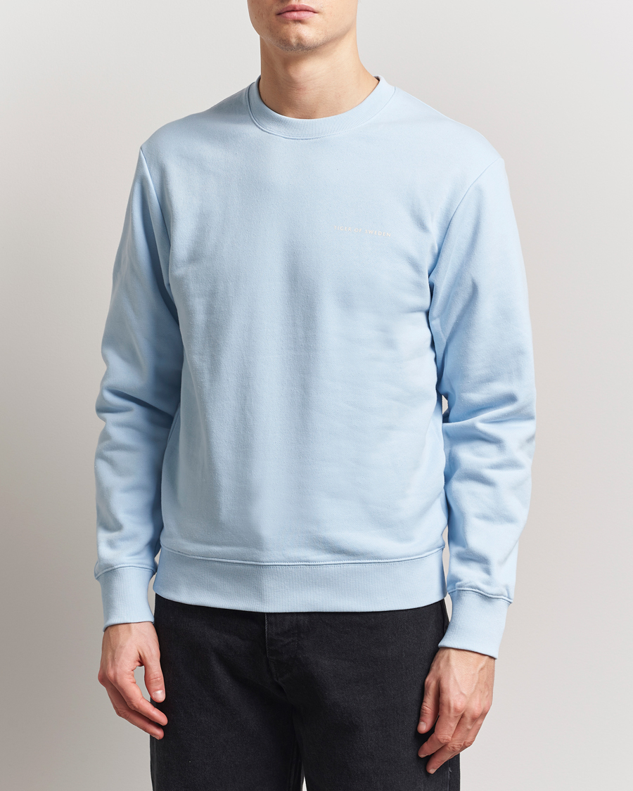 Men | Sweaters & Knitwear | Tiger of Sweden | Emerson Crew Neck Sweatshirt Light Blue