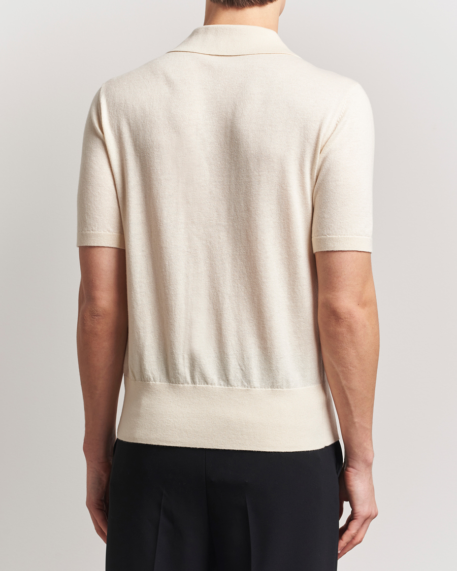 Men | Shirts | Tiger of Sweden | Araawen Knitted Short Sleeve Shirt Off White