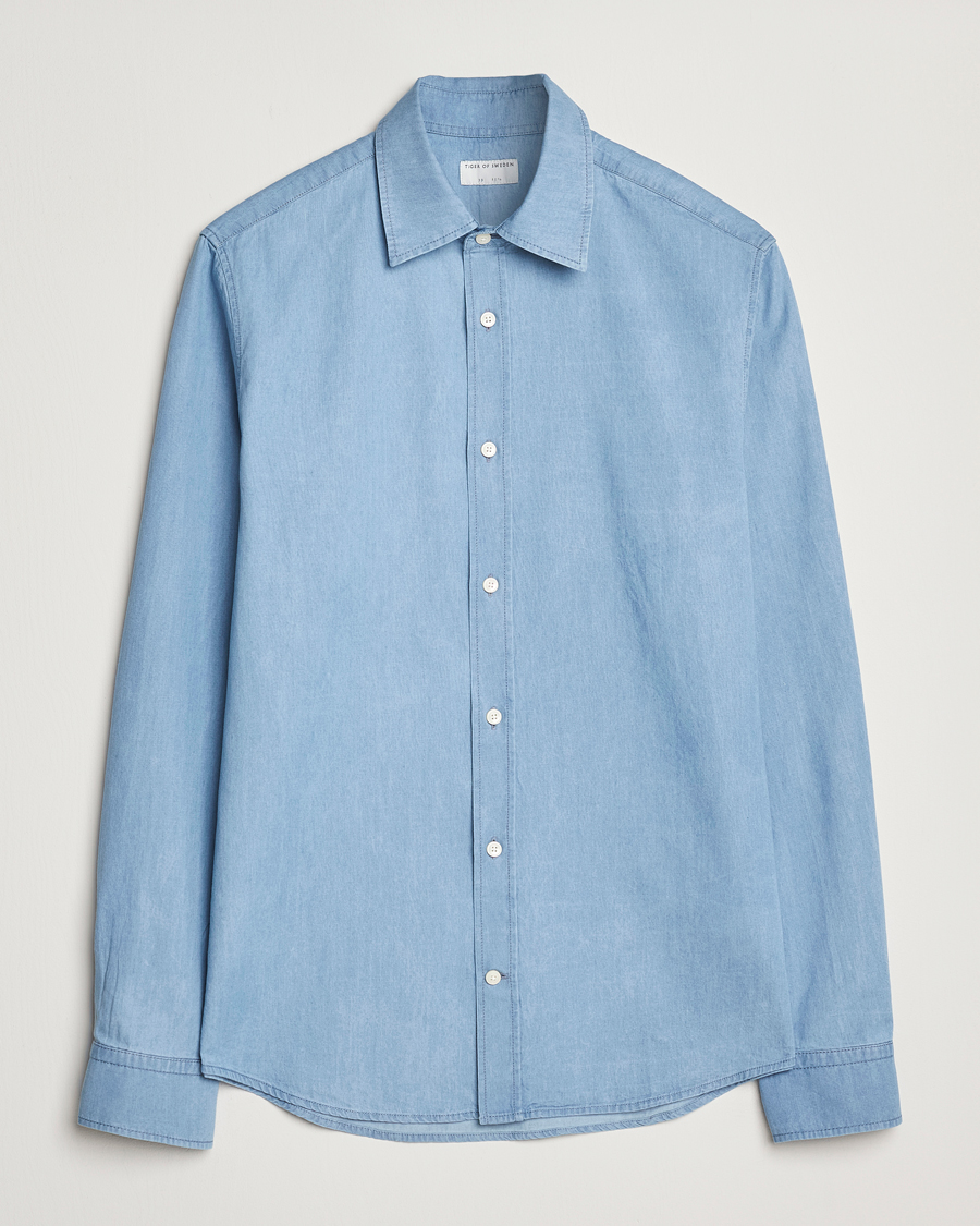 Men | Shirts | Tiger of Sweden | Lowan Denim Shirt Blue