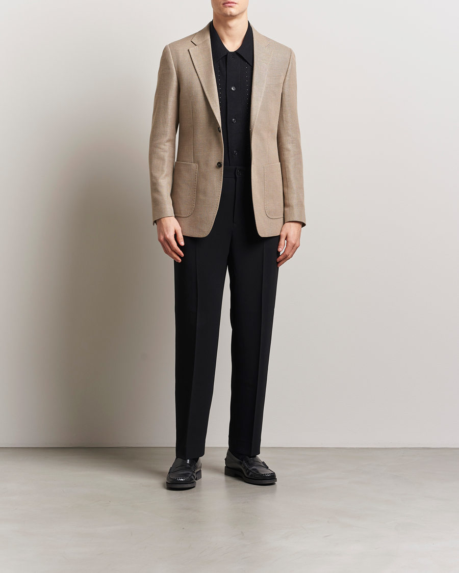 Men | Blazers | Tiger of Sweden | Justin Linen/Cotton Structured Blazer Practical Beige