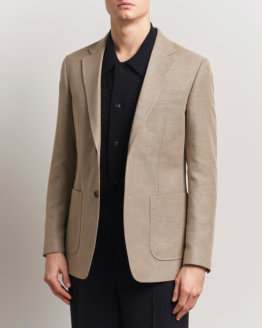Men | Blazers | Tiger of Sweden | Justin Linen/Cotton Structured Blazer Practical Beige