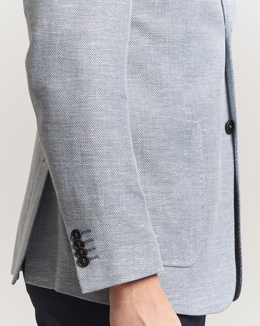 Men | Blazers | Tiger of Sweden | Justin Linen/Cotton Structured Blazer Deep Blue