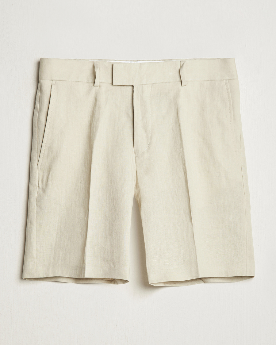 Men | Shorts | Tiger of Sweden | Thiago Linen Shorts Cream Sand
